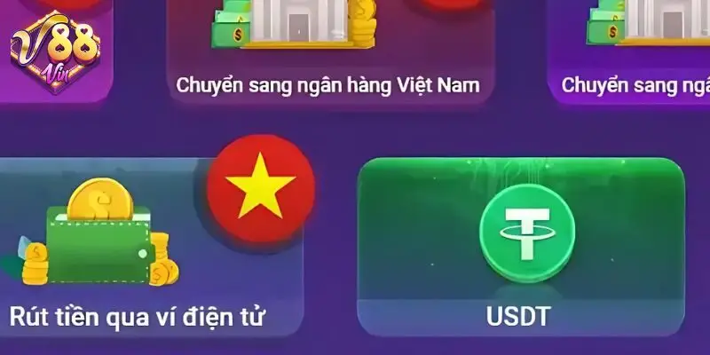 Truy cập vào mục rút tiền trực tuyến để thực hiện giao dịch