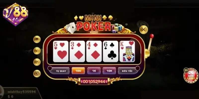 Xây dựng chiến thuật chơi Mini Poker 88vin để tăng cơ hội chiến thắng
